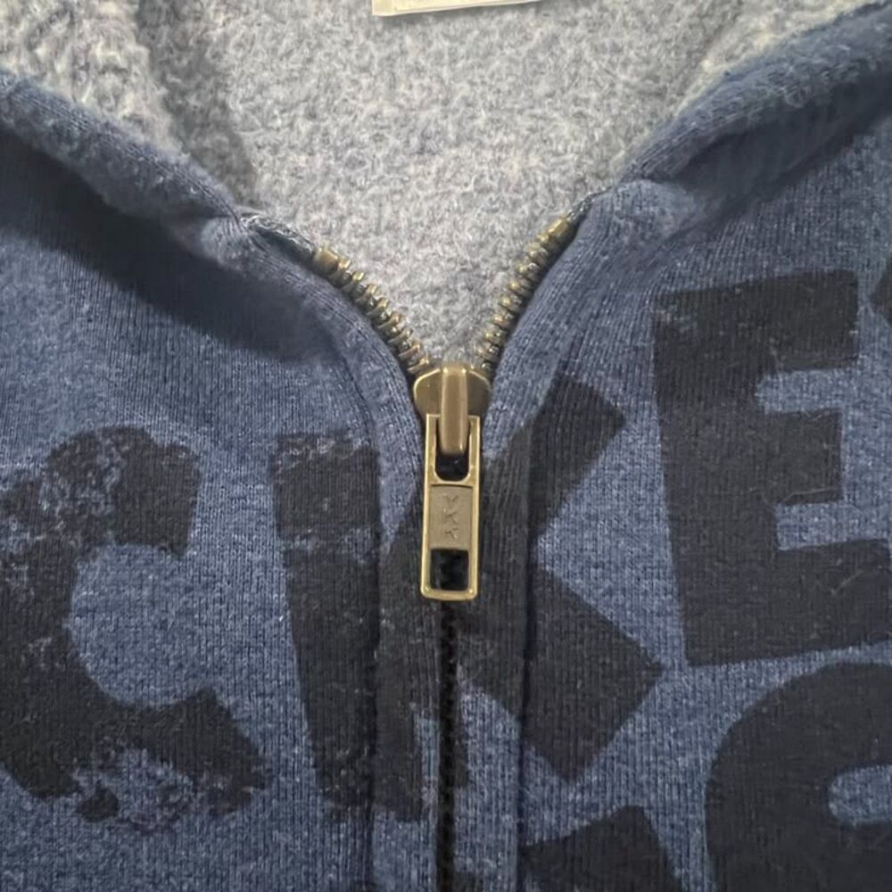 Disney Store Vintage-Style Distressed Mickey Mouse Full-Zip Blue Hoodie- X-Large - Picture 4 of 7